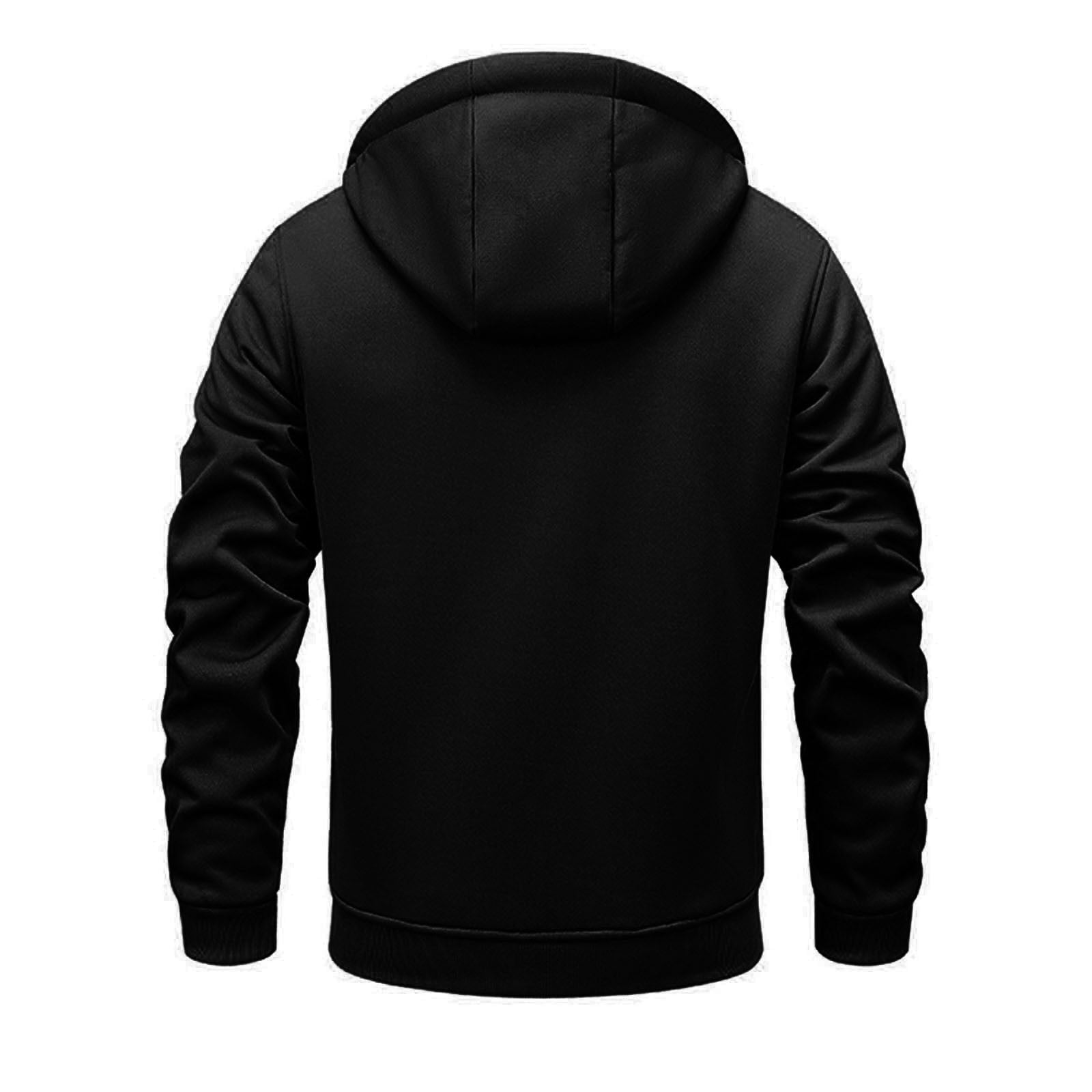 Xzbqbs Men's Sherpa Hooded Jacket Fleece Lined Zip Up Warm Hoodies Sweatshirt Full Zip Up Sweat Hooded Coat Winter Jacket for Men