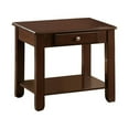thumbnail image 2 of Benzara Solid Wooden End Table With Bottom Shelf & Drawer, Cherry Brown, 2 of 3