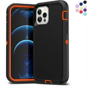 Entronix Heavy Duty Case Designed for iPhone 11 Pro, Shockproof Triple Layer Rugged Case (Orange)