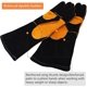 thumbnail image 2 of Guantes para barbacoa, guantes para soldar, resistentes al calor, guantes para horno para asar a la parrilla, cocinar, soldar, chimenea, guantes para hornear ignífugos en talla única (negro amarillo) kaili Sencillez, 2 of 5