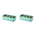 thumbnail image 1 of kurtrusly Storage Box Strong Practicality Wide Application Detachable Partition Large Capacity Plastic Storage Box Ladder Layered green Rectangular 2Set, 1 of 6