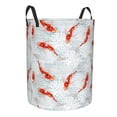 thumbnail image 2 of Daiia Koi Fish Corals,Spring Summer Round Laundry Basket with Handles Thickened Waterproof Circular hamper,Dirty Clothes Storage Basket for Bedroom,Bathroom,College Dorm-Small, 2 of 8
