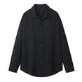 thumbnail image 4 of Axiiglly Mens Cotton Dress Shirt, Long Sleeve Collared Button Down Regular Fit Work Shirts, Comfy Business Casual Blouses with Pocket, 4 of 6