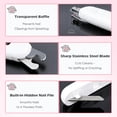thumbnail image 5 of Oazouf Cat Nail Clippers with LED Lights and File, Safety Stainless Steel Dog Cat Nail Trimmer for Cats Dogs Rabbits Birds Small Animals, White, 5 of 8