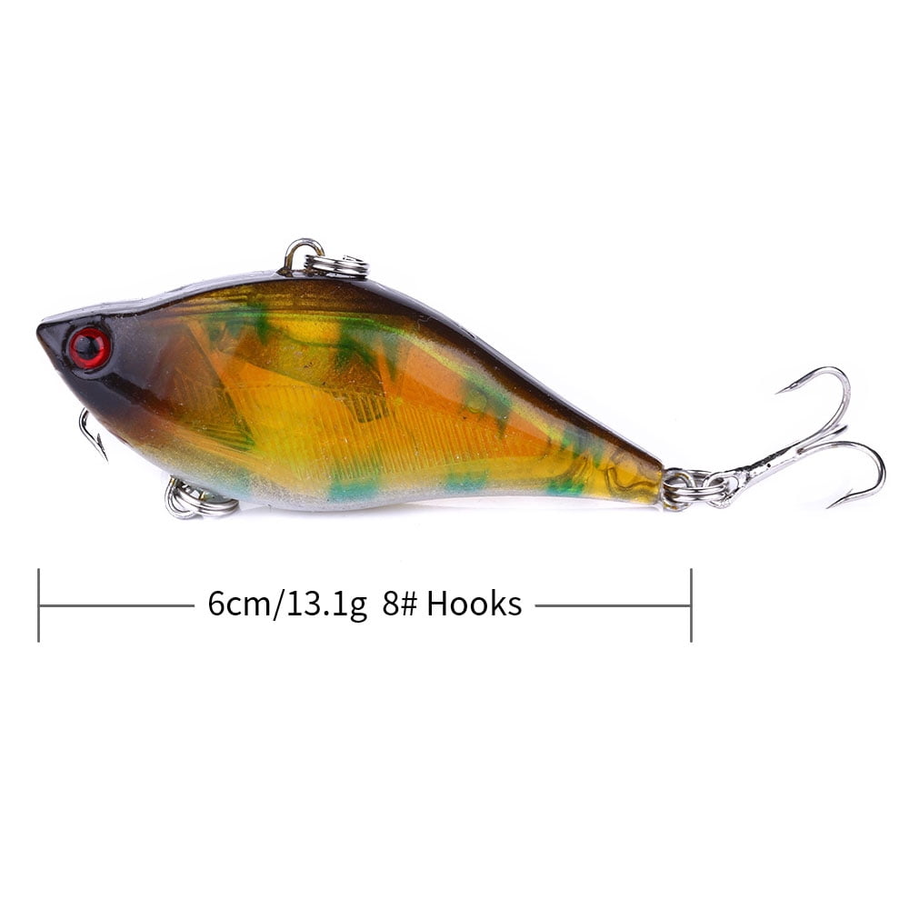 HENGJIA Fishing Lures, 6PCS Lipless Crankbaits for Bass, Minnow VIB Hard Baits Long Casting Sinking Fishing Lure for Saltwater Freshwater Bass, Redfish, Trout, Walleye