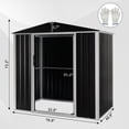 Zimtown 6' x 4' Garden Shed Outdoor Storage Shed Metal w/ Double ...