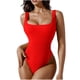 thumbnail image 2 of Trajes de baño de una pieza para mujer, conjuntos de bikini sin espalda con tirantes ajustables a la moda de color sólido para mujer, traje de baño para mujer, 2 of 6