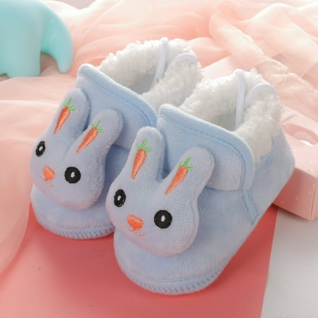 

Cathalem Baby Shoes Size 2 Baby Shoes Cute Warm Booties Shoes Fashion Printing Non Slip Breathable Size 4 Baby Slippers Light Blue 18 Months