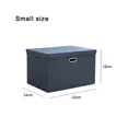 thumbnail image 2 of Caja de almacenamiento de tela de algodón y lino con tapa, caja de almacenamiento para ropa, 2 of 4