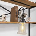 thumbnail image 4 of Kiven Cordless Bookshelf Lamp, 1-Light Rechargeable Bookcase Lighting with Glass Lampshade, Farmhouse Decorative Bookend, Cordless Table Lamp for Bedside Bookshelf Cabinet Home Decor, 4 of 7