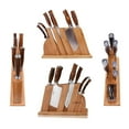 thumbnail image 2 of TUO 8-Piece Kitchen Knife Set with Wooden Block – German X50CrMoV15 Steel – Full Tang Pakkawood Handle – Fiery Phoenix Series, 2 of 15