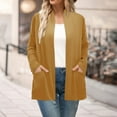thumbnail image 2 of Fiaer Cardigans Sweaters for Women with Pockets Plus Size Long Sleeve Loose Fit Fashion Casual Open Front Tops Yellow XL, 2 of 4