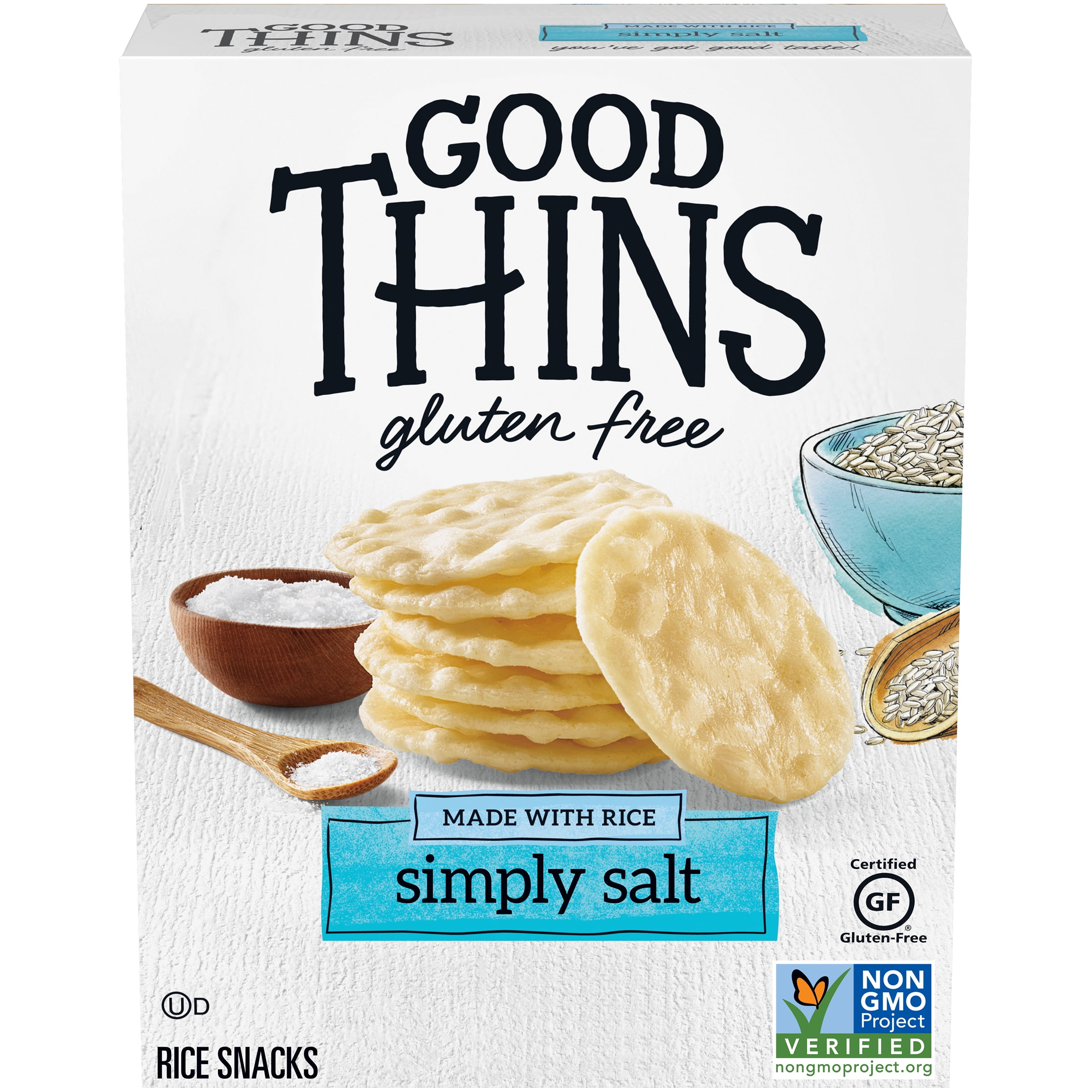 Good Thins Simply Salt Rice Snacks Gluten Free Crackers, 3.5 oz