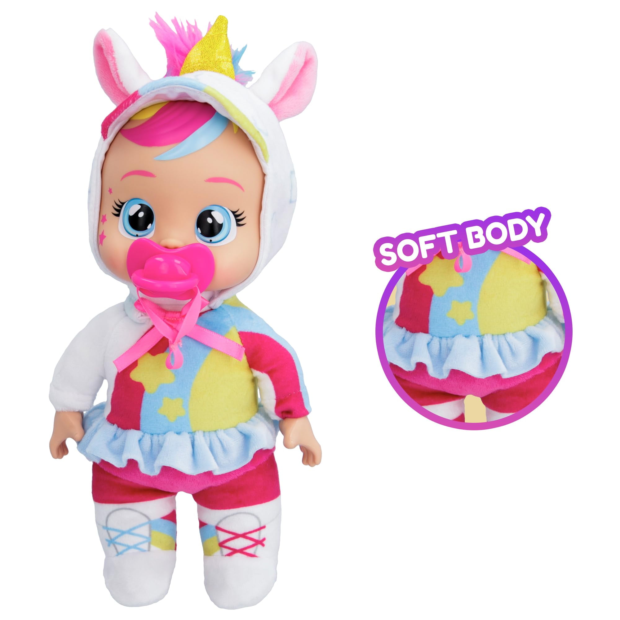 Cry Babies Tiny Cuddles Talents Dreamy, Dressed Up As a Roller Skater and Cries Real Tears, 9 inch Baby Doll