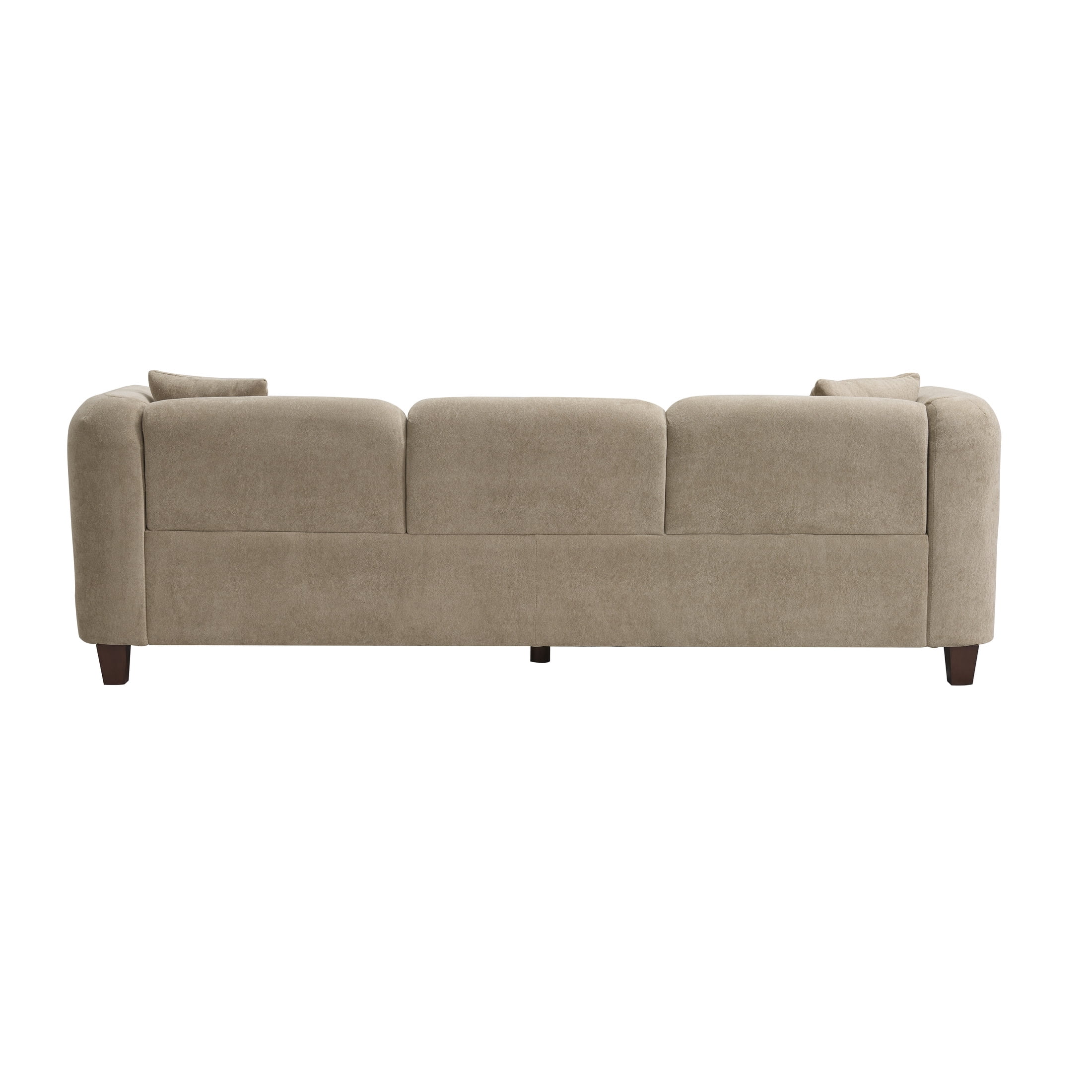 Christopher Knight Home 87" Modern Upholstered Sofa, Oversized 3-Seater Couch with Pillows, Wood Legs, Nomad
