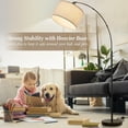 thumbnail image 4 of Natyswan Arc Floor Lamps for Living Room Lighting, Modern Arched Lamp with Foot Switch, Adjustable Hanging Shade, Tall Pole Lamp for Bedroom, Office, Bulb Not Included, 4 of 10