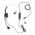 thumbnail image 2 of Auriculares Telefónicos, Auriculares Monoaurales Con Conector USB De 3,5 Mm, Color Negro, Ampliamente Utilizados Para Tabletas, 2 of 7