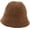 Brown, variant on CoCopeaunts Bucket Hat Foldable Adjustable Wool Bucket Cap Warm Fisherman Caps for Women Teens Girls Solid Color Daily All-Match