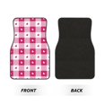 thumbnail image 2 of Disketp Plaid Heart for Crystal Velvet Car Mats Four-Piece Set,All-Season Automotive Protection, Vehicles, Cars, Trucks, and SUVs,Anti-Slip Design, 2 of 7