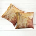 thumbnail image 2 of Ambesonne Orange Throw Pillow Cover 2 Pack, Retro French Street, 18", Tan, 2 of 6