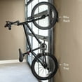 thumbnail image 3 of (2 pack) Bike Shop 2pc Wall Mounted Bike Rack with Tire Tray, Black, 3 of 9