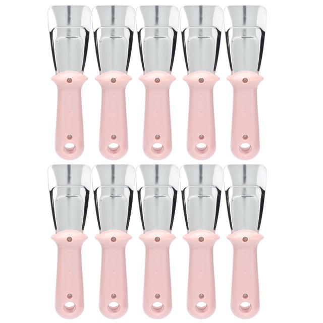 10 Pcs Ice Remover Shovel Kitchen Multifunctional Stainless Steel Ice Scraper for RefrigeratorPink