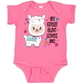 thumbnail image 3 of Inktastic My Great Aunt Loves Me- cute and happy llama Boys or Girls Baby Bodysuit, 3 of 5
