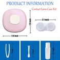 thumbnail image 2 of Kit de estuches para lentes de contacto Erewa con espejo y 3 estuches adicionales, color rosa, 2 of 7