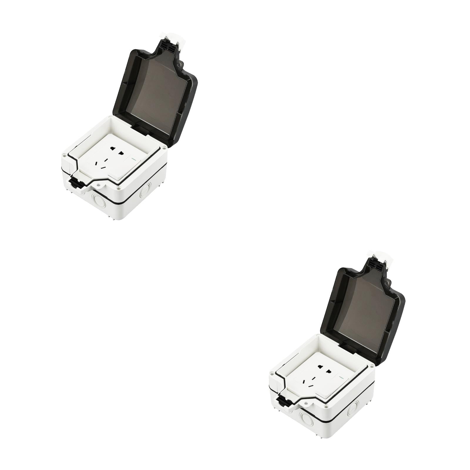 OUNONA 2pcs Weatherproof Electrical Outlet Cover: Outlet Plug Box 2pcs Child Safety Socket Covers Outlet Protectors Proof Outlet Cap