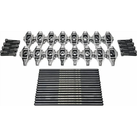 Michigan Motorsports LS1 Rocker Arms and Bolts with Trunion Kit Installed Includes Michigan Motorsports Chromoly 7.400" Pushrods Fitment for LS2 LS6 LQ4 LQ9 LM7 4.8 5.3 5.7 6.0