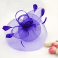 thumbnail image 2 of 1 PCS Elegant Mesh Fascinator Hat with Veil Accent, Ideal for Weddings, Bridal Events and Formal Occasions, 2 of 2