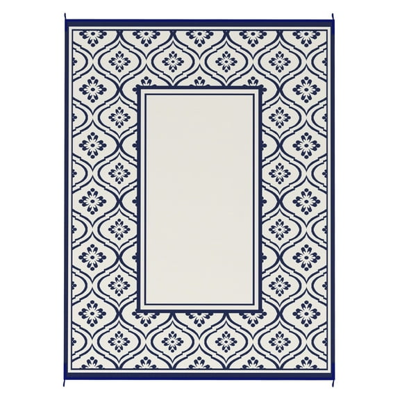 Outdoor Rug 9x12 Reversible Waterproof - RV Patio Camping Carpet w/Carry Bag