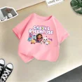thumbnail image 3 of Bonita camiseta de algodón con dibujos animados de DORA para niña, divertida, de verano, para niños, con estampado creativo, informal, de cuello redondo y manga corta, 3 of 5