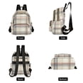 thumbnail image 4 of FORMRS Mini Backpack Purse for Women Travel Daypack Casual Shoulder Bag, Beige Plaid Pattern, 4 of 7