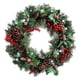 thumbnail image 2 of 30CM Christmas Wreath Door Hanging Garland with Frost Clover Wreath Natural Pine Cones Berries Decorative Christmas Garland, 2 of 5