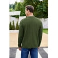 thumbnail image 4 of COOFANDY Men's Cardigan Sweater Cable Knit V Neck Button up Sweaters Ribbed Cardigan Sweater with Pockets, 4 of 6