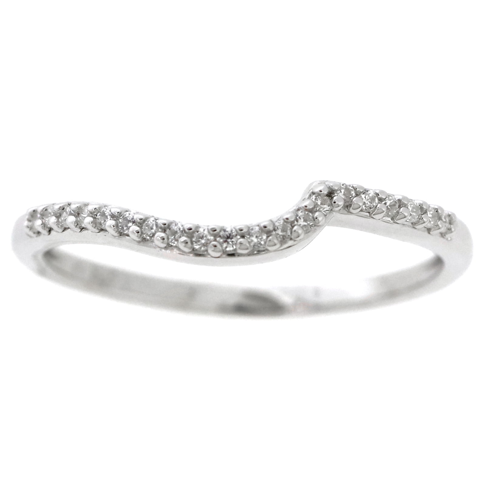 Brilliance Fine Jewelry 925 Sterling Silver Simulated White Diamond Bridal Engagement Ring Set