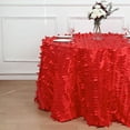 thumbnail image 4 of BalsaCircle 120" Red Leaf Petals Taffeta Round Tablecloth Reception Catering Decorations, 4 of 8