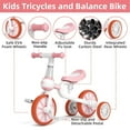 thumbnail image 5 of KORIMEFA 3-in-1 Kids Tricycle, Toddler Bike for Ages 1-4 Boy Girl, Pink, 5 of 13