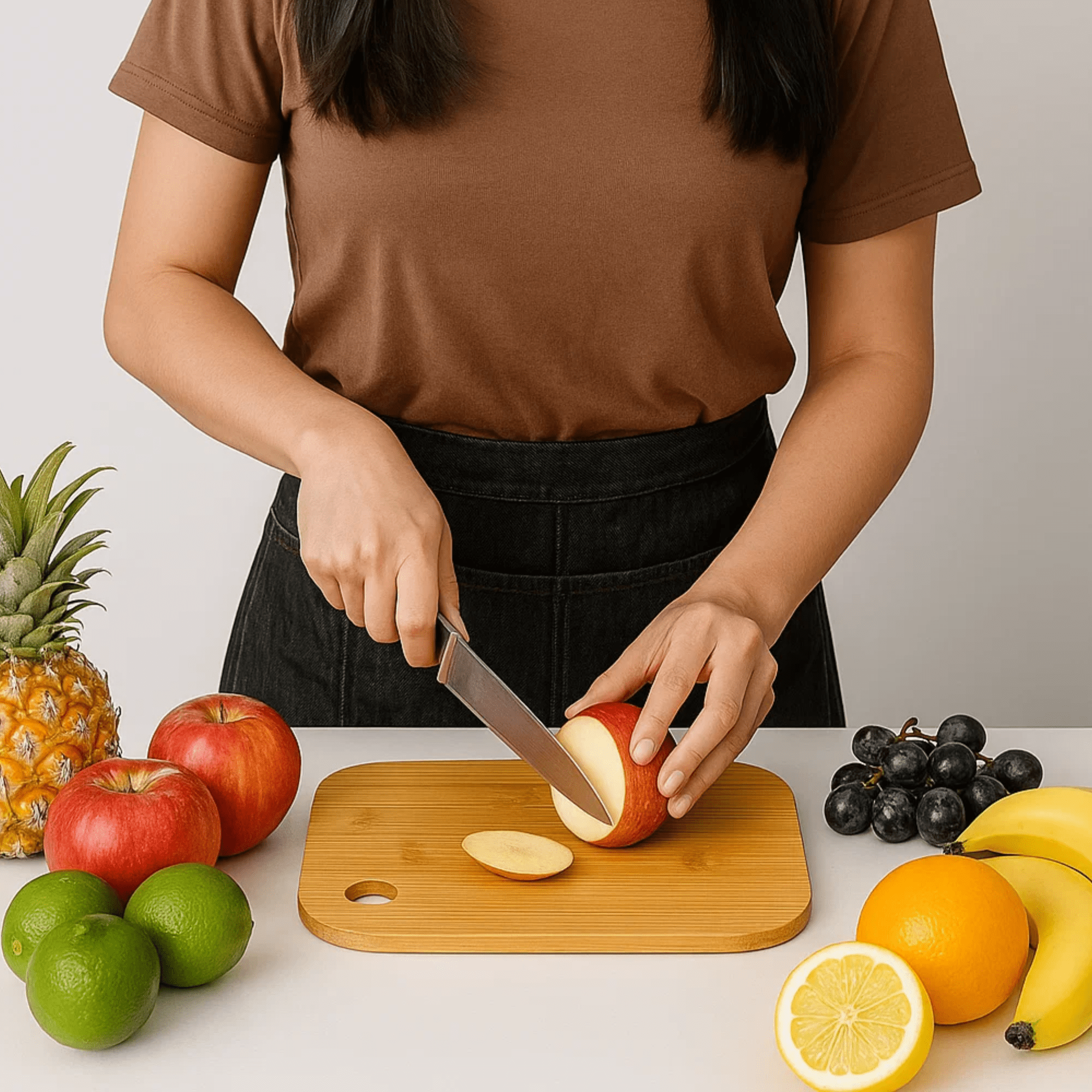 Set of 24, Bulk Mini Bamboo Cutting Boards with Hole, 8x6", Rounded Edge, Blank Wood for Engraving