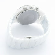 Emporio Armani White Ceramic Chronograph Ladies Watch 43mm AR1424