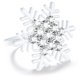 thumbnail image 1 of Juego de 8 servilleteros navideños plateados con forma de copo de nieve for mesas de comedor: decoración rústica for bodas, Navidad, Acción de Gracias y cenas festivas., 1 of 6