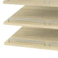 thumbnail image 5 of Easy Track 24" Slanted Shoe Shelves with Chrome Fence Rails, Honey (3 Pack), 5 of 5