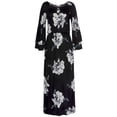 thumbnail image 4 of LASCANA Women's Print Cold Shoulder Maxi Dress Flower, 4 of 5