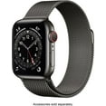 thumbnail image 1 of Reloj Apple Watch Series 6 (GPS + Cellular) Caja de acero inoxidable en grafito de 40 mm con correa- Plata, 1 of 5