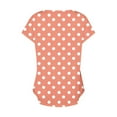 thumbnail image 4 of Zwiiyzr Women's Casual T-Shirt V-Neck Casual Short Sleeved Blouse Orange (M), 4 of 5