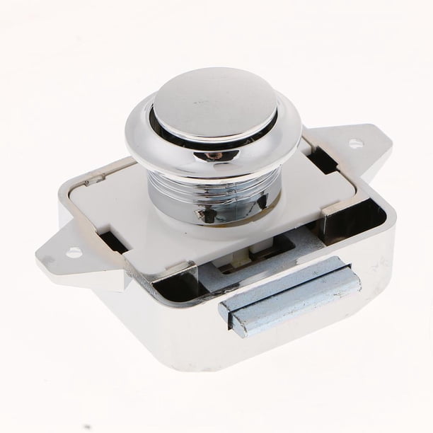 Generic Push Button Latch Lock Keyless 32mm Mounting Hole Accessory for Household Cabinet Round Button Handle Universal, Silvery Generic Push Button Latch Lock Keyless 32mm Mounting Hole Accessory for Household Cabinet Round Button Handle Universal, Silvery