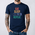 thumbnail image 1 of T-shirt Unisexe à Manches Courtes Tee Manger Dormir Roblox Répéter pour Hommes et Femmes, 1 of 4