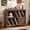 Brown, variant on LELELINKY Large Record Player Stand Holds 450 Albums, 39" Farmhouse Wood Storage Cabinet with Barn Doors for Living Room, Green