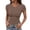 A1#-Brown, variant on Qicasul Womens Slim Fit Short Sleeve T Shirt Crew Neck Stretchy Soft Basic Casual Top,Blue,SIZE:S